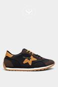 Teddy Smith Black and Brown Sporty Retro Trainers - 121131