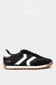 Teddy Smith Black and White Sporty Retro Trainers - 121138