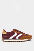 Teddy Smith Burgundy and Tan Sporty Retro Trainers - 121138 image