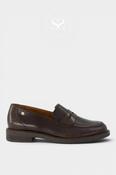 Paul Green Chocolate Brown Leather Penny Loafers - 1251
