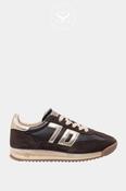 BACK70 Chocolate Brown Leather &amp; Suede Trainers - Jogger