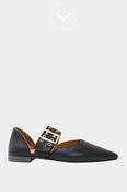 Babouche Black Mary-Jane Flats - Binny image