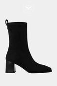 Lodi Black suede block heel ankle boots - Heka image