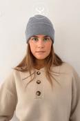 Boii Grey Knitted Beanie Hat - Busse image