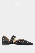 Babouche Black Studded Mary-Jane Flats - Ally image