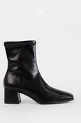 Miss Elastic Black Coated Heeled Sock Boots - 75311 image