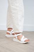 Oh My Sandals White wedge Walking Sandals 5955 image