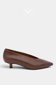 Angel Alarcon Brown Leather Kitten Heel Pump - Margo 26524 image