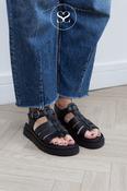 Tamaris Black Chunky Flatform Sandals 1-28214-46 image
