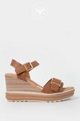 Oh My Sandals Tan Wedge Sandals 6003 image