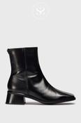 Wonders Black Block Heel Ankle Boots D-1601