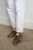 Another Trend Bronze Metallic Slim Trainers A078-59 image