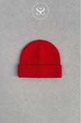 Boii Red Knitted Beanie Hat - Busse image