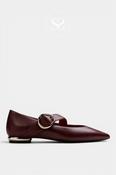 Gioseppo Burgundy Pointed Toe Ballet Flats — 80167 image