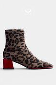 Gioseppo Leopard Print Square Toe Ankle Boots - 80683 image