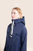 Flotte Navy Hooded Funnel Neck Rain Jacket - Froissart image