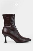 MISS ELASTIC Chocolate Brown Sock Boots — 78042