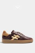 Another Trend Burgundy Leather &amp; Suede Trainers A032-92 image