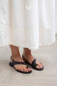 Angel Alarcon Black Flat Sandals Morena image