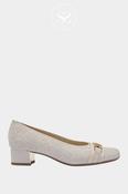 ARA Cream Snake Print Block Heel Loafer - 12-35832-05 image