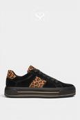ARA Black &amp; Leopard Platform Trainers 12-23004 image
