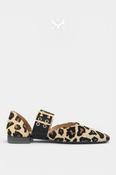 Babouche Leopard Print Mary-Jane Flats - Binny image