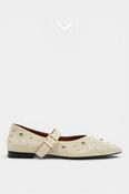 Babouche Off White Mary-Jane Flats - Celina image
