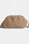 Depeche Camel Braided Suede Clutch Bag - 17308 image