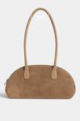 Depeche Dark Taupe Suede/Leather Shoulder Bag 17438 image
