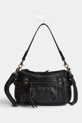 Depeche Black Leather Cross-body Bag - 17348 image