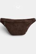 Depeche Chocolate Brown Suede Bumbag - 16618 image