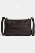 Depeche Chocolate Brown Leather Clutch Bag - 16378 image