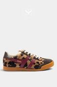 Gola Retro Brown Cow Print Trainers — Elan Savanna CLB867TK image