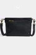 Depeche Black Leather with Gold Hardware Clutch Bag - 17264 image