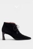 Hispanitas Black Suede Pointed Toe Ankle Boots HI264960