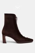 Hispanitas Brown Suede Lace Up Ankle Boots HI265227 image