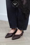 Hispanitas Brown Block Heel Shoes HI265139 image