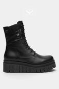 Nero Giardini Black Chunky Lace Up Boots - I618103D image