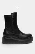 Nero Giardini Black Chunky Wedge Boots - I618110D image