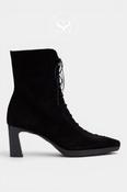 Hispanitas Black Suede Lace Up Ankle Boots HI265227 image