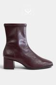 Miss Elastic Burgundy Heeled Sock Boots - 75311 image