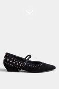 Lodi Black Suede Studded Pumps - Niza image