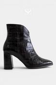 Wonders Black Pointed Heeled Ankle Boots - M-5444 image