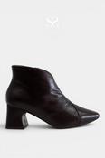 Wonders Chocolate Brown Pointed Heeled Ankle Boots I-9013 image