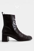 Wonders Chocolate Brown Lace Up Ankle Boots H-7004 image