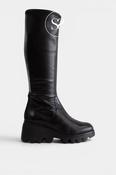 Wonders Black Wedge Knee High Boots - G-7031 image