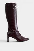 Wonders Burgundy Pointed Heeled Knee High Boots - M-6305 image