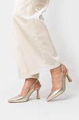 Lodi MODERN Gold High Heel Slingback Court Shoes image