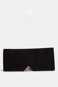 Lodi Black Suede Envelope Clutch Bag - L1900 image
