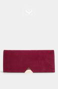 Lodi Wine Suede Envelope Clutch Bag - L1900